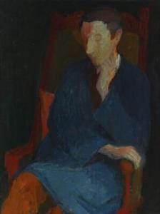 ROJBAEK Ingolf 1914,Portrait of Elof Risebye,1953,Bruun Rasmussen DK 2020-02-11