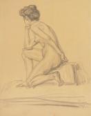 ROJC Nasta 1883-1964,Half-Kneeling Female Nude,1907,Artmark RO 2023-12-18