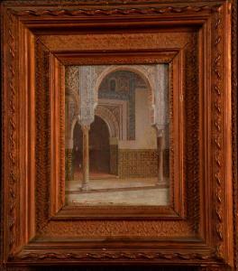 ROLDAN Enrique,The Courtyard, Alhambra,1887,Bamfords Auctioneers and Valuers GB 2021-06-30
