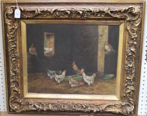 ROLF F 1900,Chickens in a Barn,Tooveys Auction GB 2016-07-13