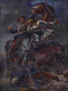 ROLL Alfred,Bozzetto per scena di una battaglia,1875,Galleria Pananti Casa d'Aste 2023-02-17