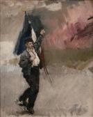 ROLL Alfred 1846-1919,Manifestant, étude,Daguerre FR 2017-12-18