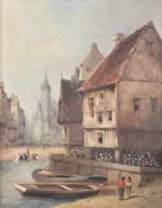 ROLL F 1800-1800,Village Scene with Boats,Leonard Joel AU 2012-03-25