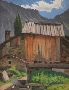 ROLLA Adolfo Giuseppe 1899-1967,Borgo di montagna,Meeting Art IT 2024-01-24