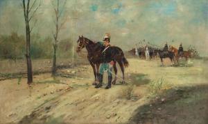 ROLLAND Giulio 1859-1913,Comandante di cavalleria con le truppe,Wannenes Art Auctions IT 2014-11-26
