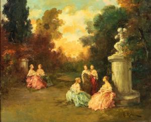 ROLLAND Henri Paul 1891-1923,Jeunes femmes dans un parc,Cornette de Saint Cyr FR 2022-03-24