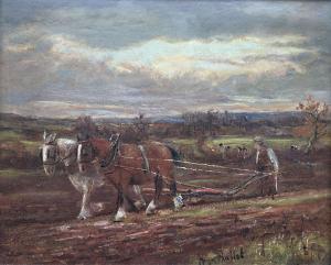 ROLLET Henry 1881-1916,Ploughing the Fields at Dusk,David Duggleby Limited GB 2022-11-25