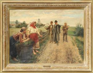 ROLLETSCHEK Josef 1859-1934,STUDY EXCURSION,1891,Clark Cierlak Fine Arts US 2023-12-13