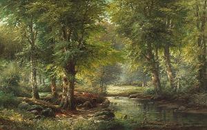 ROLLIER J 1880-1920,A wooded river landscape,Bonhams GB 2006-05-16