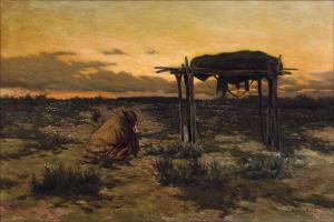 ROLLINS Warren Eliphalet 1861-1962,Plains Burial,Scottsdale Art Auction US 2021-04-09