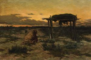 ROLLINS Warren Eliphalet 1861-1962,Plains Burial,Scottsdale Art Auction US 2023-04-14