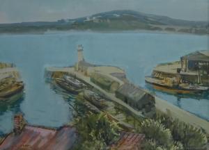 ROLLINSON Sunderland,Overlooking the Piers at Scarborough,27th,David Duggleby Limited 2018-09-14