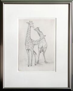 ROLLMAN Michelle 1967,Giraffe Kicking Giraffe,1999,Ro Gallery US 2014-07-17