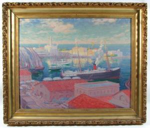 ROLT Charles 1800-1800,Mediterranean Port,1911,CRN Auctions US 2009-06-28