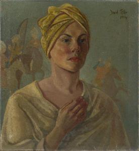 ROLT David 1915-1985,Portrait of a lady in a yellow turban,1954,Rosebery's GB 2022-05-25