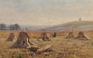 ROLT Vivian,Haymaking, Figures in a Field by Haystacks with a ,1911,John Nicholson 2017-12-20