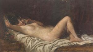 ROMAGNIOLI Angiolo 1850-1896,Portrait of a reclining nude,1888,Aspire Auction US 2017-09-09