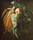 ROMAIN Nicolas 1808,Nature morte au maïs, raisins et pommes,1829,Blanchet FR 2009-11-18