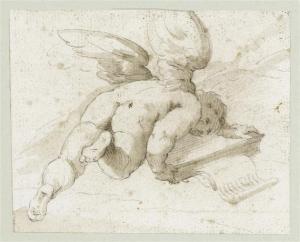 ROMAN,Flying angel, carrying abook,Galerie Koller CH 2010-09-14