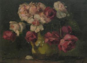 Romanaţi Gheorghe Teodorescu 1891-1980,Pot with Flowers,Alis Auction RO 2009-01-31