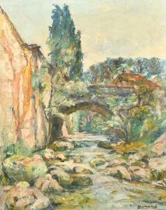 ROMAND André 1899-1981,a view of a stone bridge,John Nicholson GB 2022-10-05