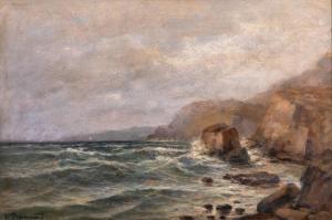 ROMANIDIS Constantinos 1884-1972,Paysage marin au coucher du soleil,Cornette de Saint Cyr 2024-04-24