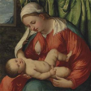 ROMANINO Girolamo 1484-1562,The Madonna and Child,1560,Christie's GB 2014-12-03