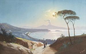 ROMANO Ettore,Napoli, veduta della città al chiaro di luna da Po,Minerva Auctions 2015-11-26