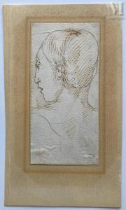 ROMANO Giulio 1499-1546,Portrait de femme de profil gauche,Millon & Associés FR 2023-10-10