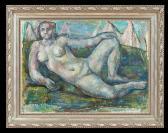 ROMANO GLICENSTEIN Emanuel,Nude with Mountains in Background,New Orleans Auction 2014-12-06