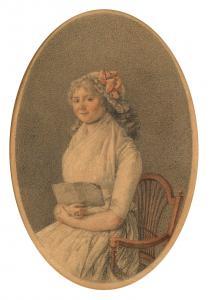 ROMANY Adele Romanee 1769-1846,Portrait de femme assise ten,Artcurial | Briest - Poulain - F. Tajan 2023-09-26