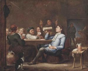 ROMBOUTS Adriaen 1653-1667,Peasants drinking and playing cards in a tavern,Christie's GB 2015-04-30