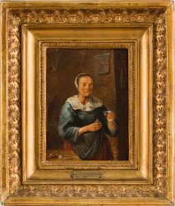 ROMBOUTS Adriaen 1653-1667,Porträt einer flämischen Magd,Leo Spik DE 2017-06-29