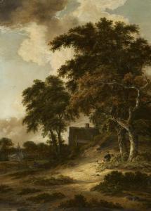 ROMBOUTS Salomon 1652-1702,Forest Landscape on the Edge of the Village,Van Ham DE 2023-05-15