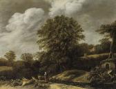ROMBOUTS Salomon,Paesaggio collinare con alberi e due figure vicino,Wannenes Art Auctions 2020-09-24