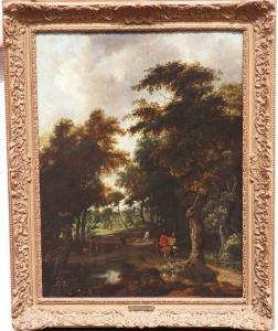 ROMBOUTS Salomon 1652-1702,Scène animée en forêt,Auxerre Enchères FR 2023-09-03