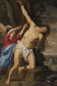 ROMBOUTS Theodor 1597-1637,Saint Sebastian healed by an angel,Christie's GB 2021-10-14