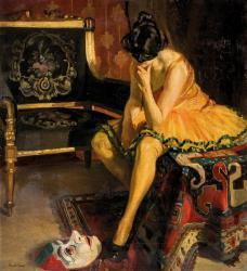 ROMEK Arpad 1883-1960,After masquerade,Nagyhazi galeria HU 2021-02-23