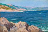 ROMEK Arpad 1883-1960,Mediterrean seashore,Nagyhazi galeria HU 2015-03-25