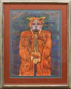 ROMERO Mario 1954,Portrait of a Man in a Mask,1954,Clars Auction Gallery US 2009-12-06