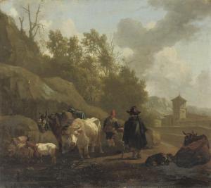 ROMEYN Willem 1624-1694,A cowherd and cattle in an Italianate landscape,Christie's GB 2009-05-06