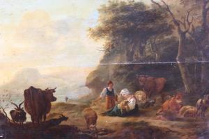 ROMEYN Willem 1624-1694,A shepherdess with her herd in a ladscape,Cuttlestones GB 2022-09-22