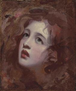 ROMNEY George 1734-1802,Head study of Emma, Lady Hamilton, as Miranda,Christie's GB 2011-12-06