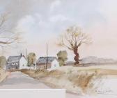 Ronaldson Ronald 1919-2015,Houses on a country lane,Lacy Scott & Knight GB 2021-03-19
