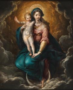RONCALLI IL POMARANCIO Cristofano 1552-1626,The Madonna and Child on a crescent mo,Palais Dorotheum 2022-11-09