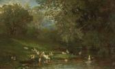 RONDEL Frederick 1826-1892,Ducks by a Pond,Shannon's US 2006-10-26
