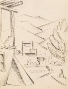 RONNEBECK Arnold H,Mabel Dodge Luhan House, New Mexico,1925,Santa Fe Art Auction 2023-03-16