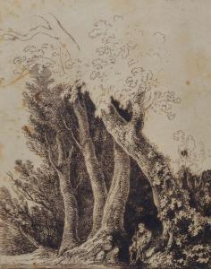 RONZONI Pietro 1780-1862,Eremita nella foresta,Galleria Pananti Casa d'Aste IT 2021-12-10