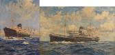 ROOKE Herbert Kerr 1872-1944,P&O ship SS Dongola off the coast,Eastbourne GB 2015-11-12