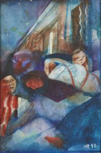 ROONEY Mick 1944,Night Scene, Oaxaca, Mexico,1993,Rosebery's GB 2024-03-12